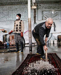 شستشوی سنتی قالی در قالیشویی زرگنده